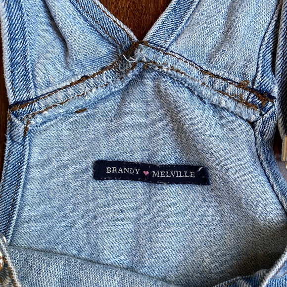 Brandy Melville | Denim Cutoff Overall Dress - Picture 4 of 5